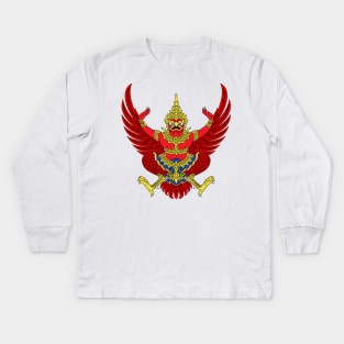 Garuda Emblem of Thailand Kids Long Sleeve T-Shirt